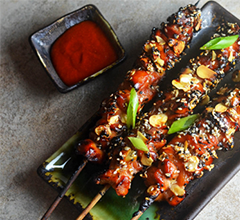 Grilled Sweet & Spicy Chicken Skewers